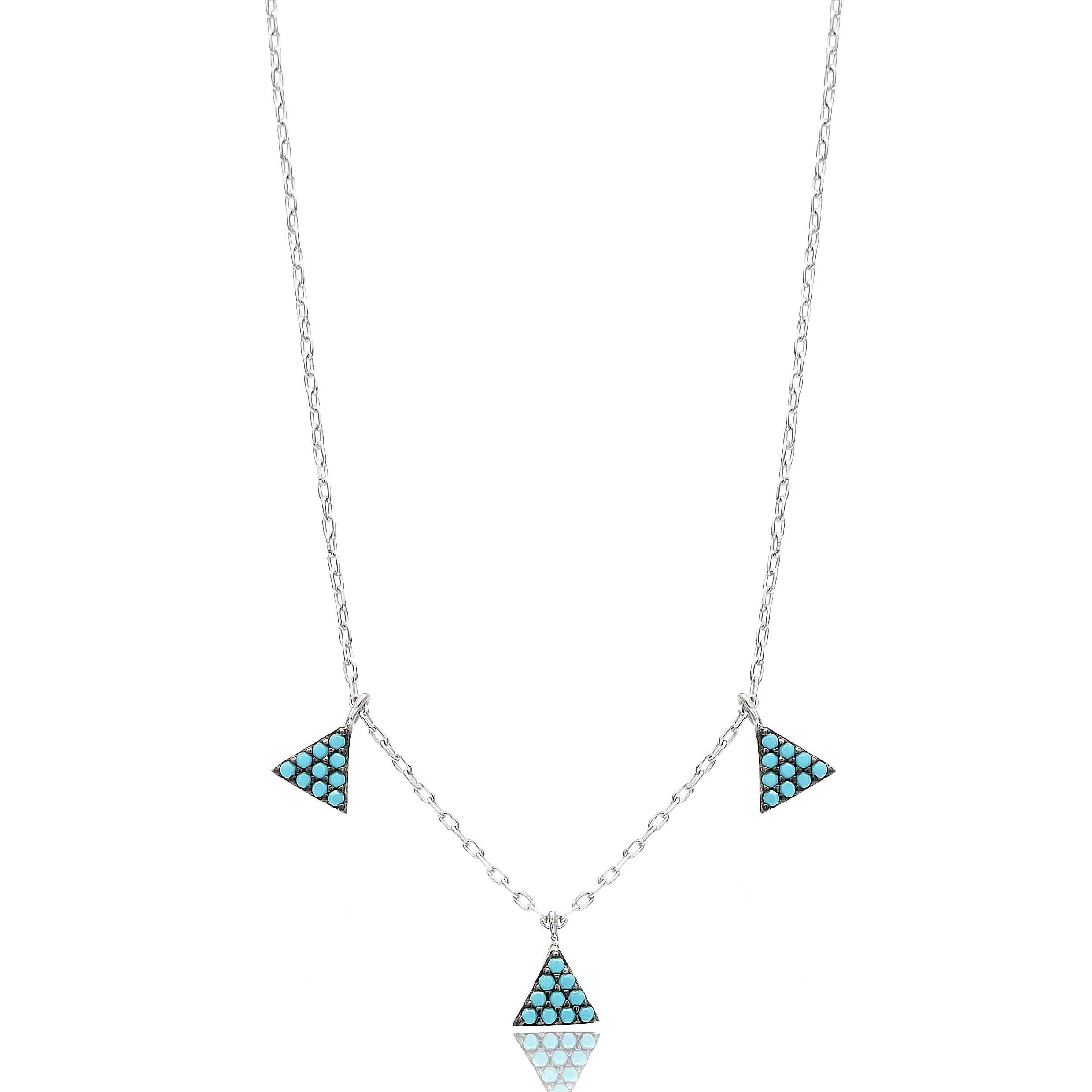 Delicate Triangle Pendant Turkish Wholesale Sterling Silver Jewelry